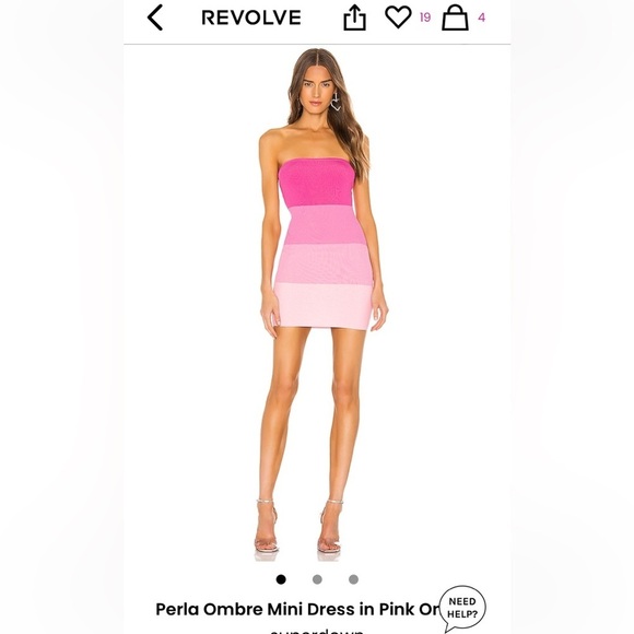 NWT * SUPERDOWN Perla Ombre Strapless Mini Dress - Picture 16 of 16